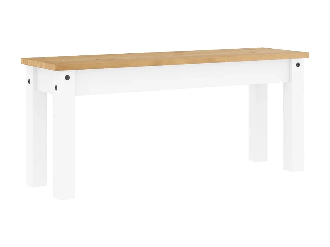 Banc à manger Panama blanc 105x30x45 cm bois massif de pin