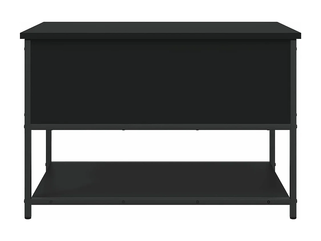 Panca Portaoggetti Nera 70x42,5x47 cm in Legno Multistrato