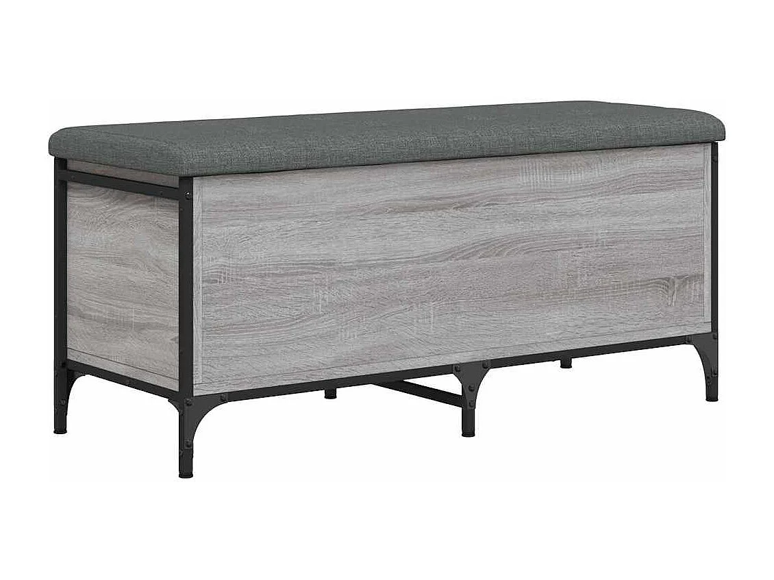 Banc de rangement sonoma gris 102x42x45 cm bois d'ingénierie