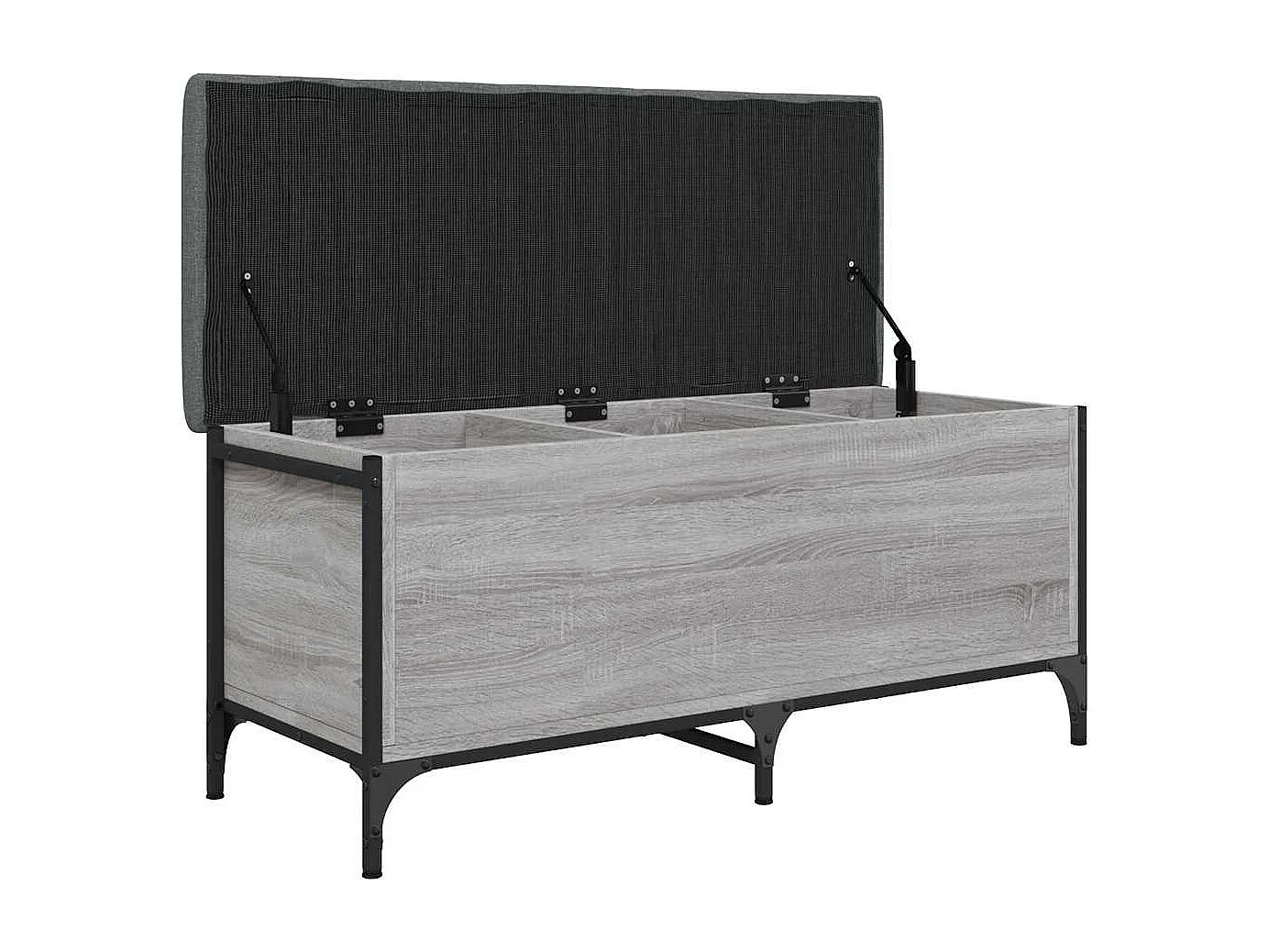 Banc de rangement sonoma gris 102x42x45 cm bois d'ingénierie
