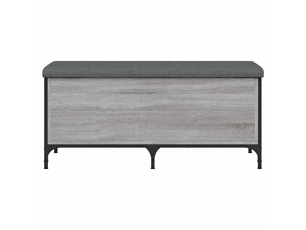 Panca Portaoggetti Grigio Sonoma 102x42x45 cm Legno Multistrato