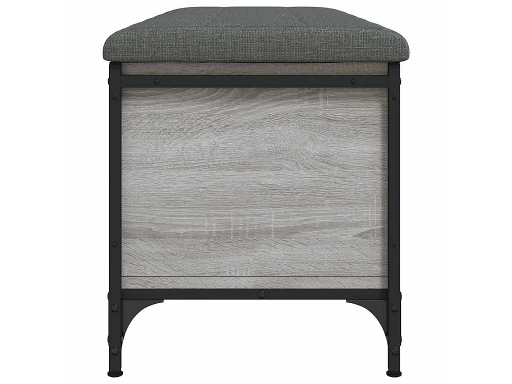 Panca Portaoggetti Grigio Sonoma 102x42x45 cm Legno Multistrato