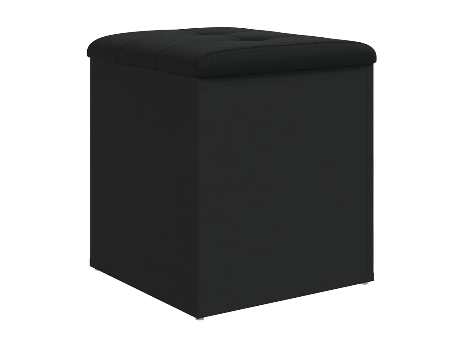 Opbergbank 42x42x45 cm bewerkt hout zwart