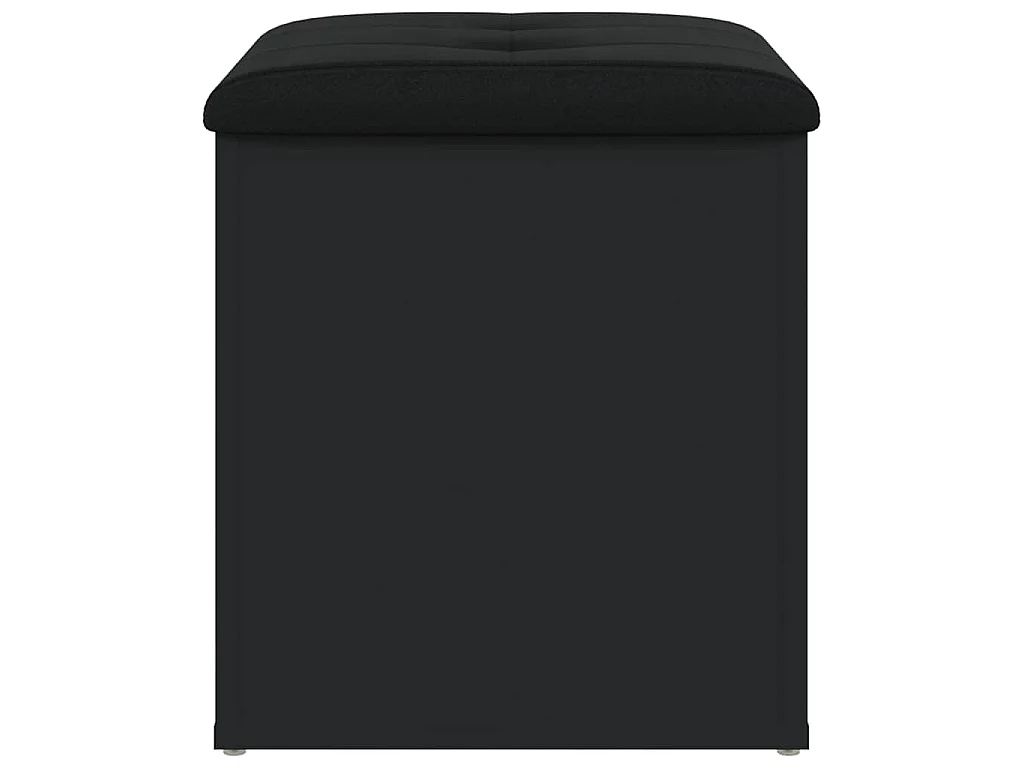 Opbergbank 42x42x45 cm bewerkt hout zwart