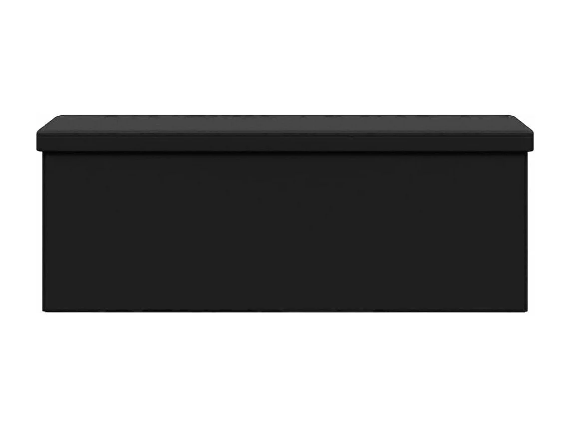Banc de rangement pliable noir PVC