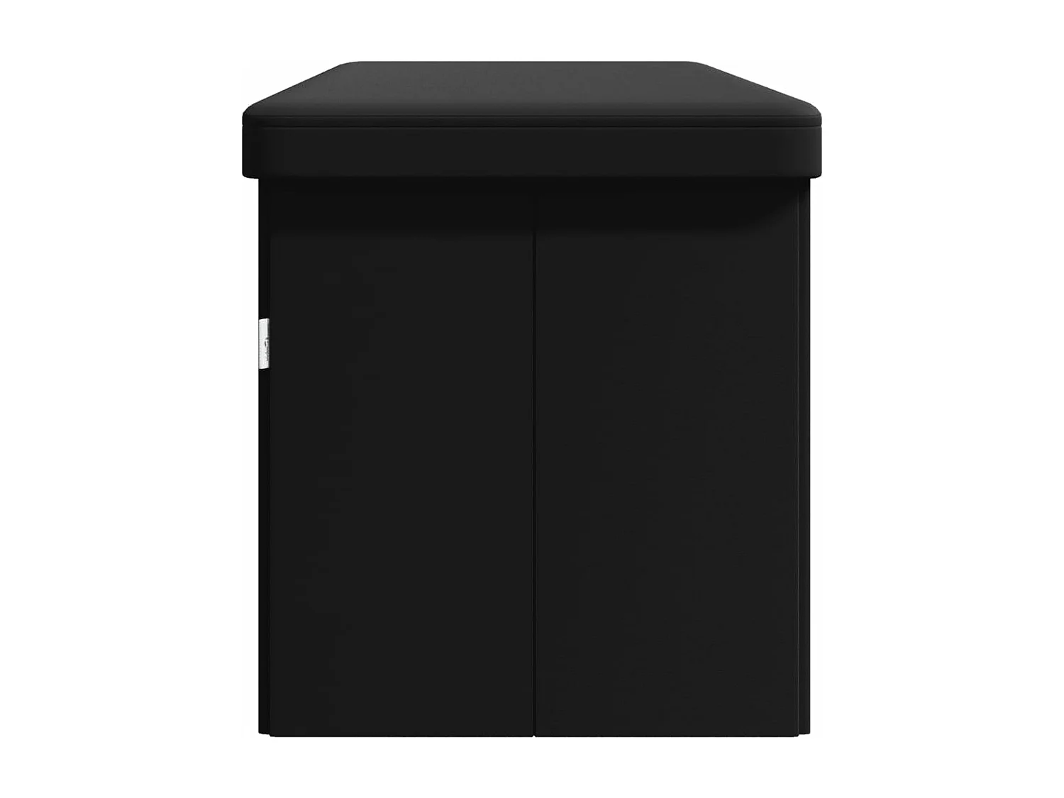 Banc de rangement pliable noir PVC