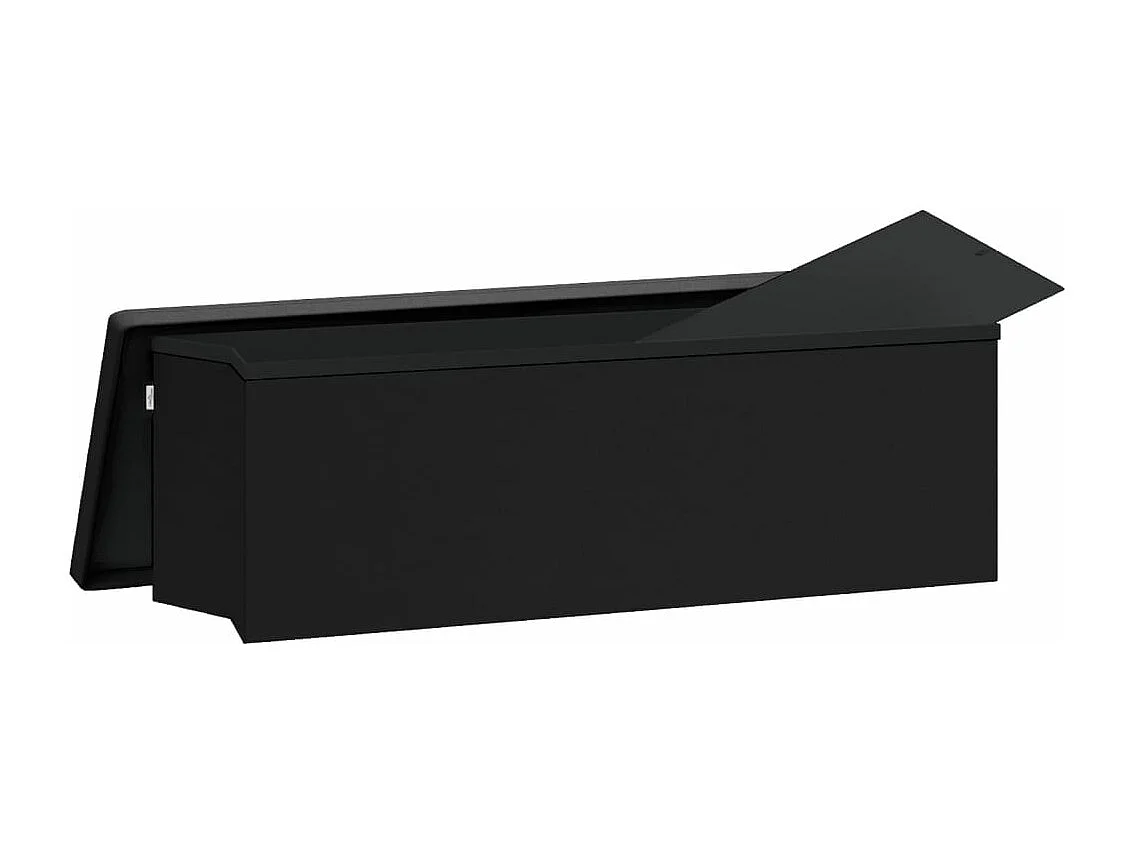 Banc de rangement pliable noir PVC