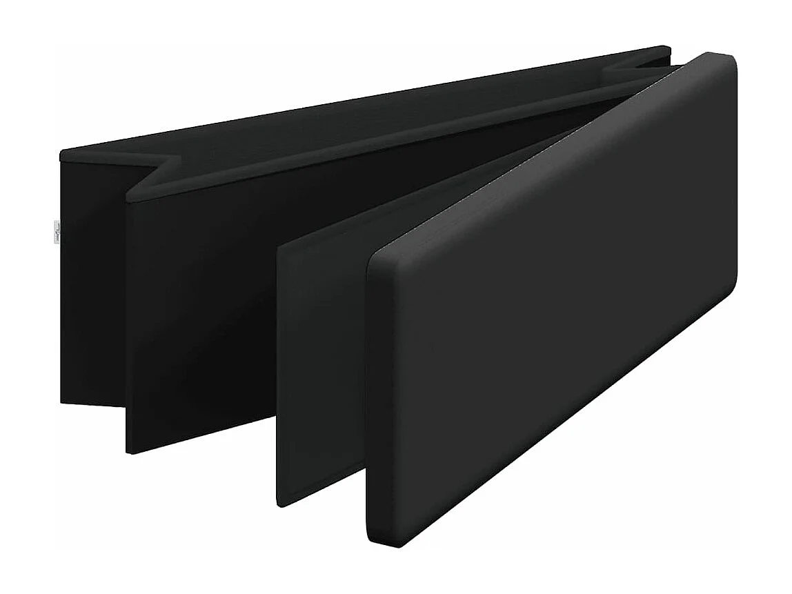 Banc de rangement pliable noir PVC