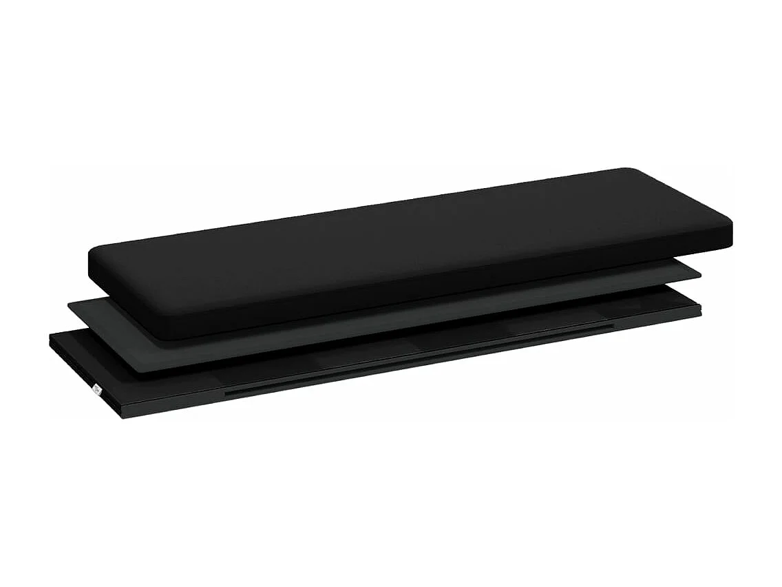 Banc de rangement pliable noir PVC