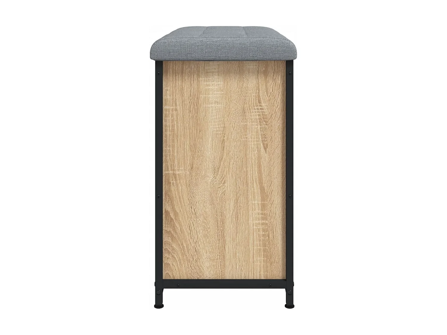 Schoenenbankje met klaplade 62x32x56 cm sonoma eikenkleurig