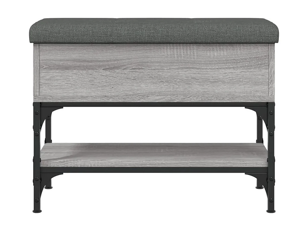 Banc à chaussures sonoma gris 62x32x45 cm bois d'ingénierie