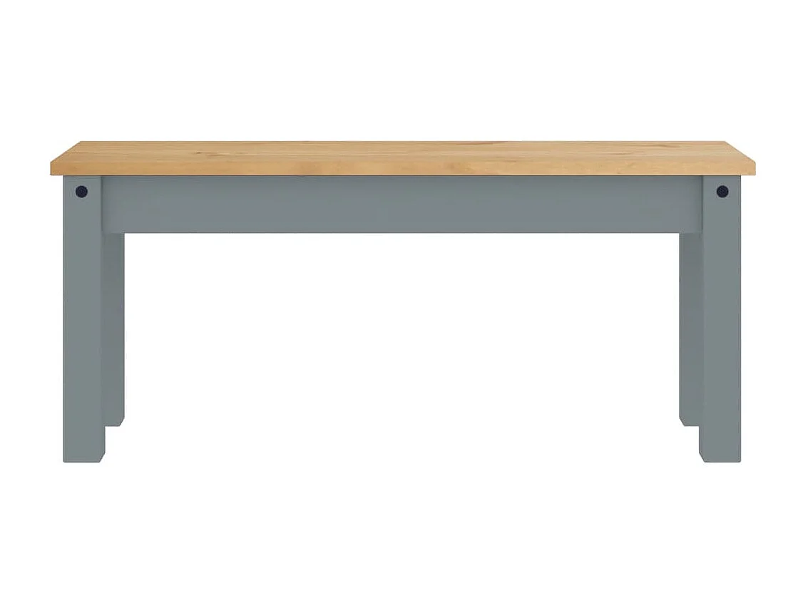 Panca da Pranzo Panama Grigia 105x30x45 cm Legno Massello Pino
