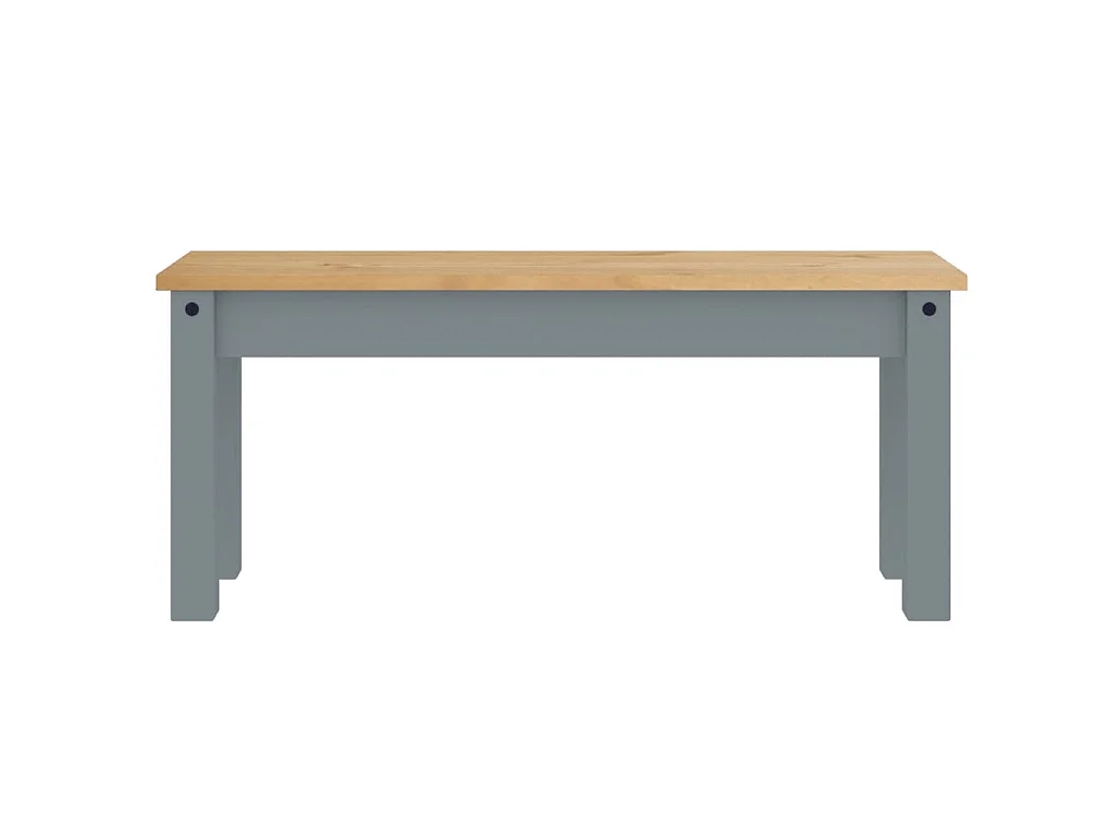 Panca da Pranzo Panama Grigia 105x30x45 cm Legno Massello Pino