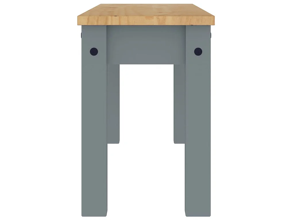 Panca da Pranzo Panama Grigia 105x30x45 cm Legno Massello Pino