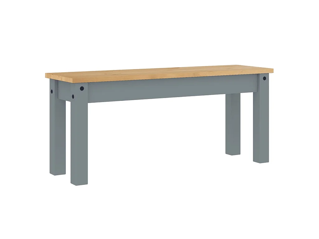 Panca da Pranzo Panama Grigia 105x30x45 cm Legno Massello Pino