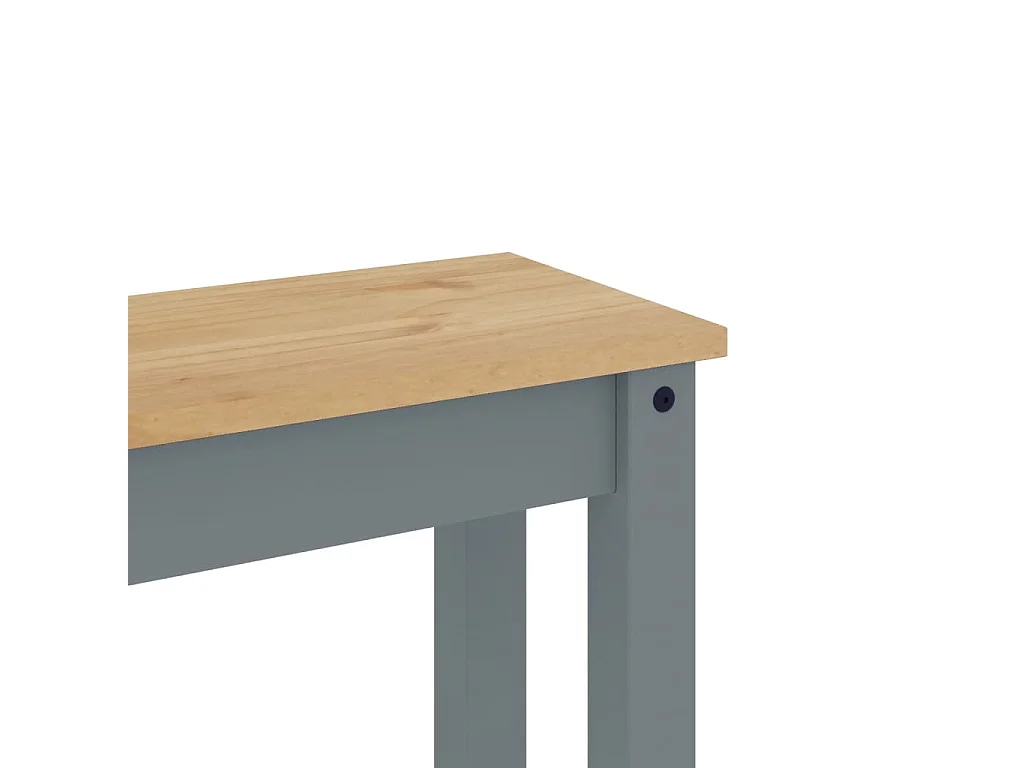 Panca da Pranzo Panama Grigia 105x30x45 cm Legno Massello Pino