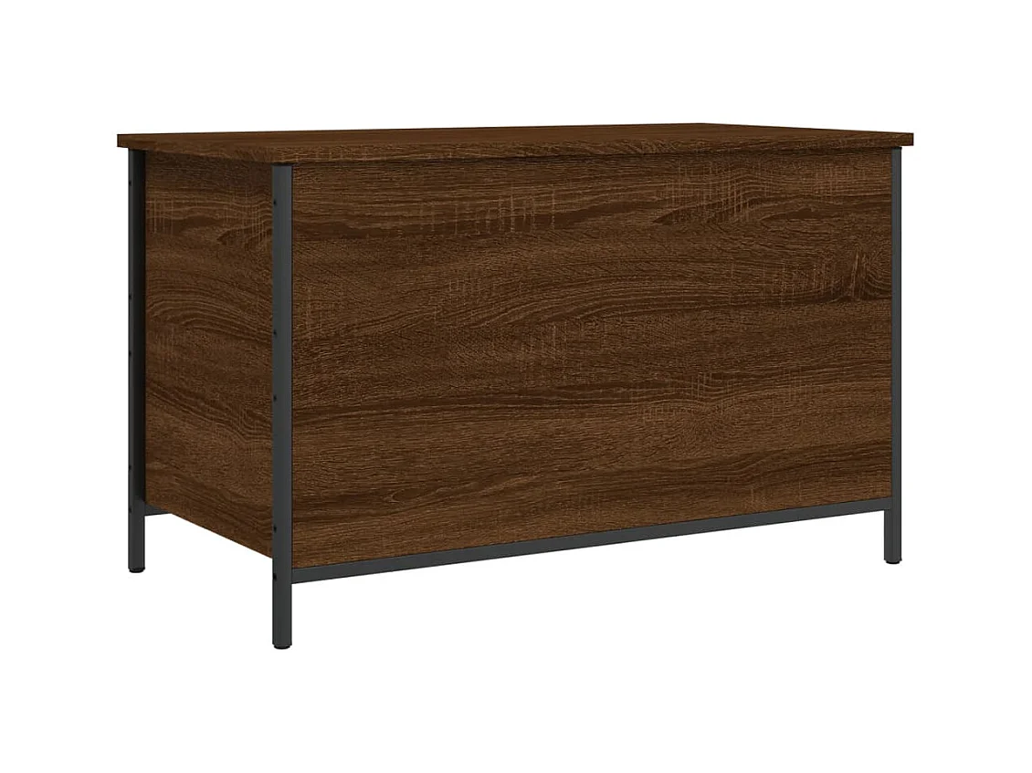 Banc de rangement chêne marron 80x42,5x50 cm bois d'ingénierie