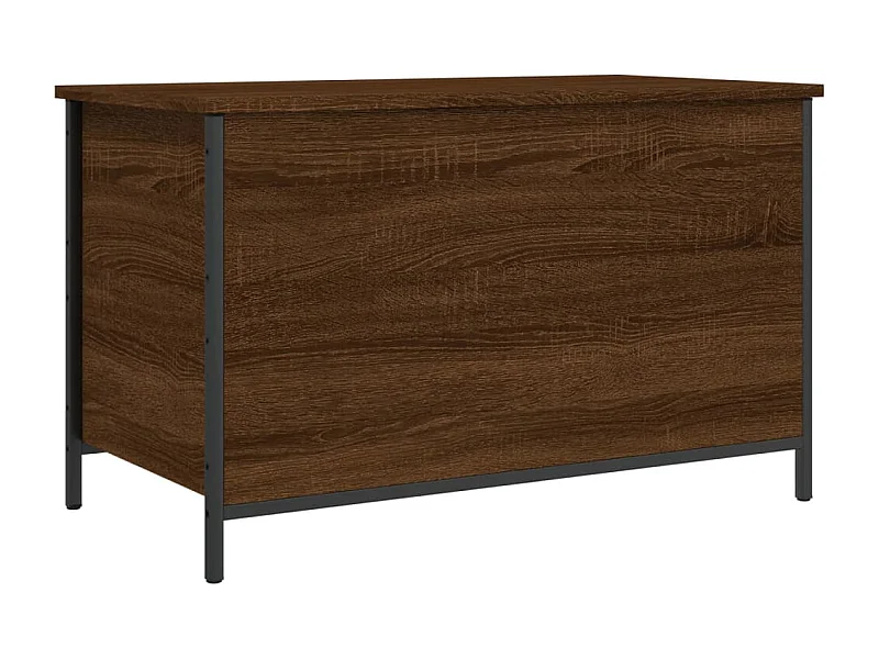 Banco arrumação 80x42,5x50 cm deriv. madeira carvalho castanho