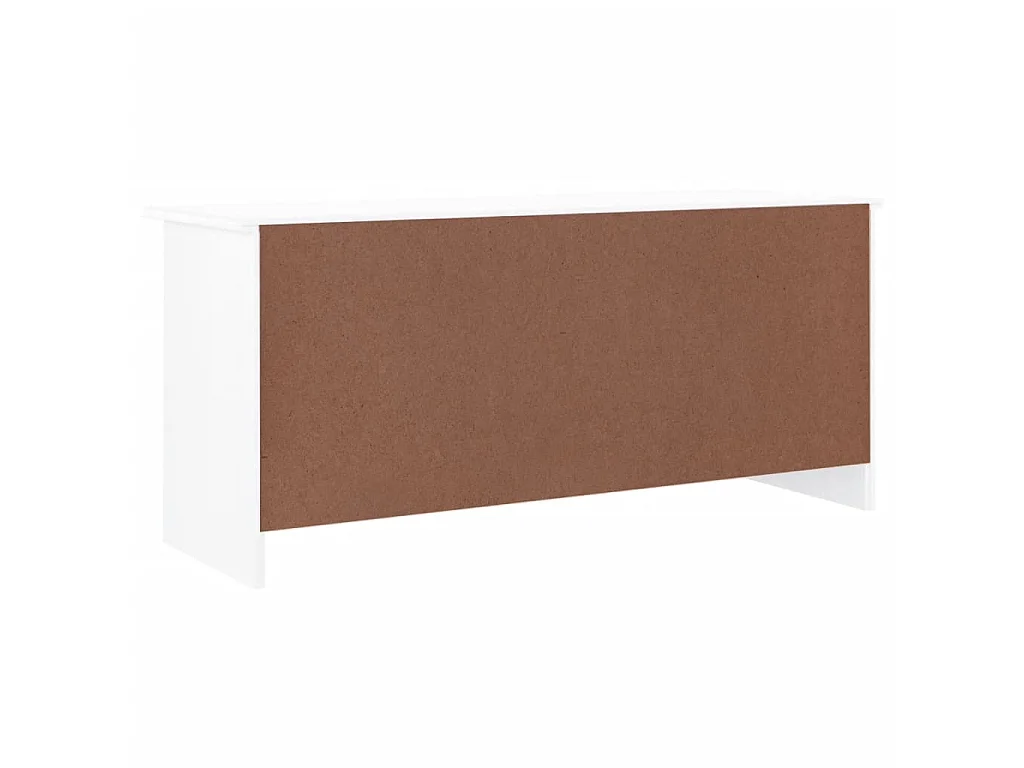 Panca Porta Scarpe ALTA Bianca 100x35x45 cm Legno Massello Pino