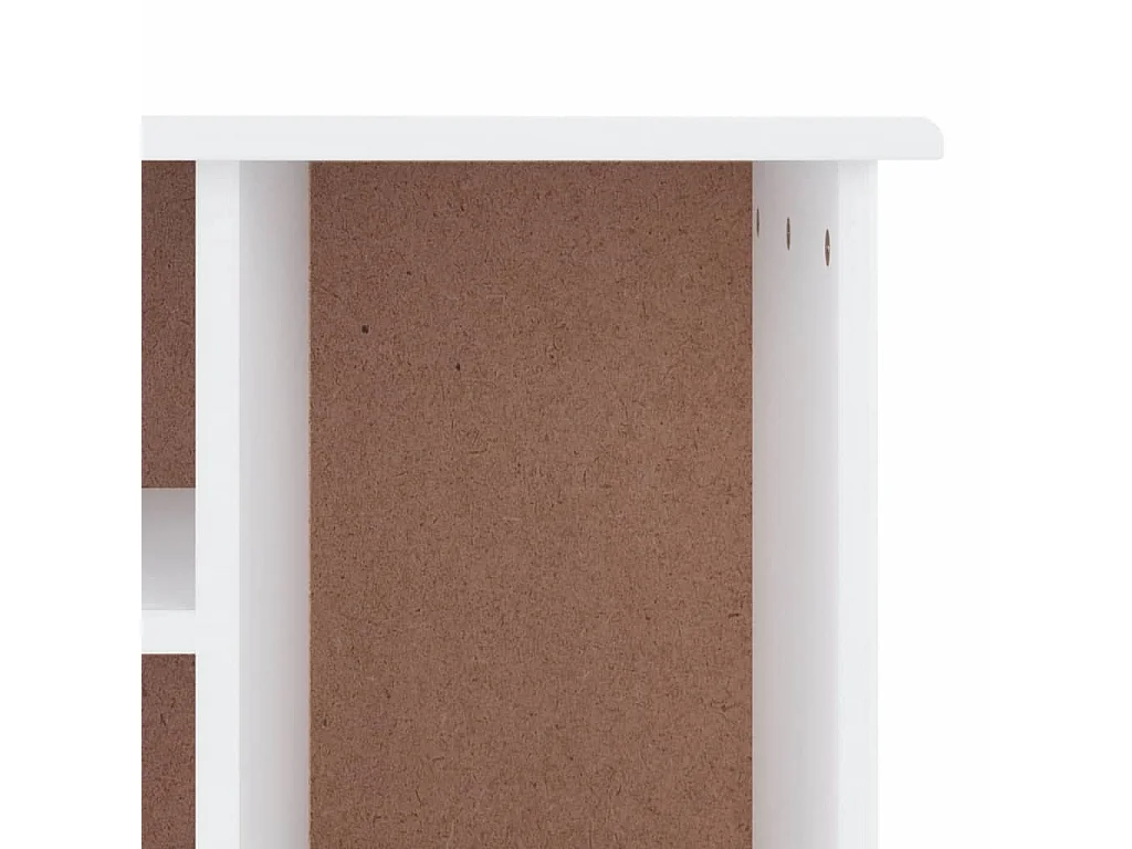 Panca Porta Scarpe ALTA Bianca 100x35x45 cm Legno Massello Pino