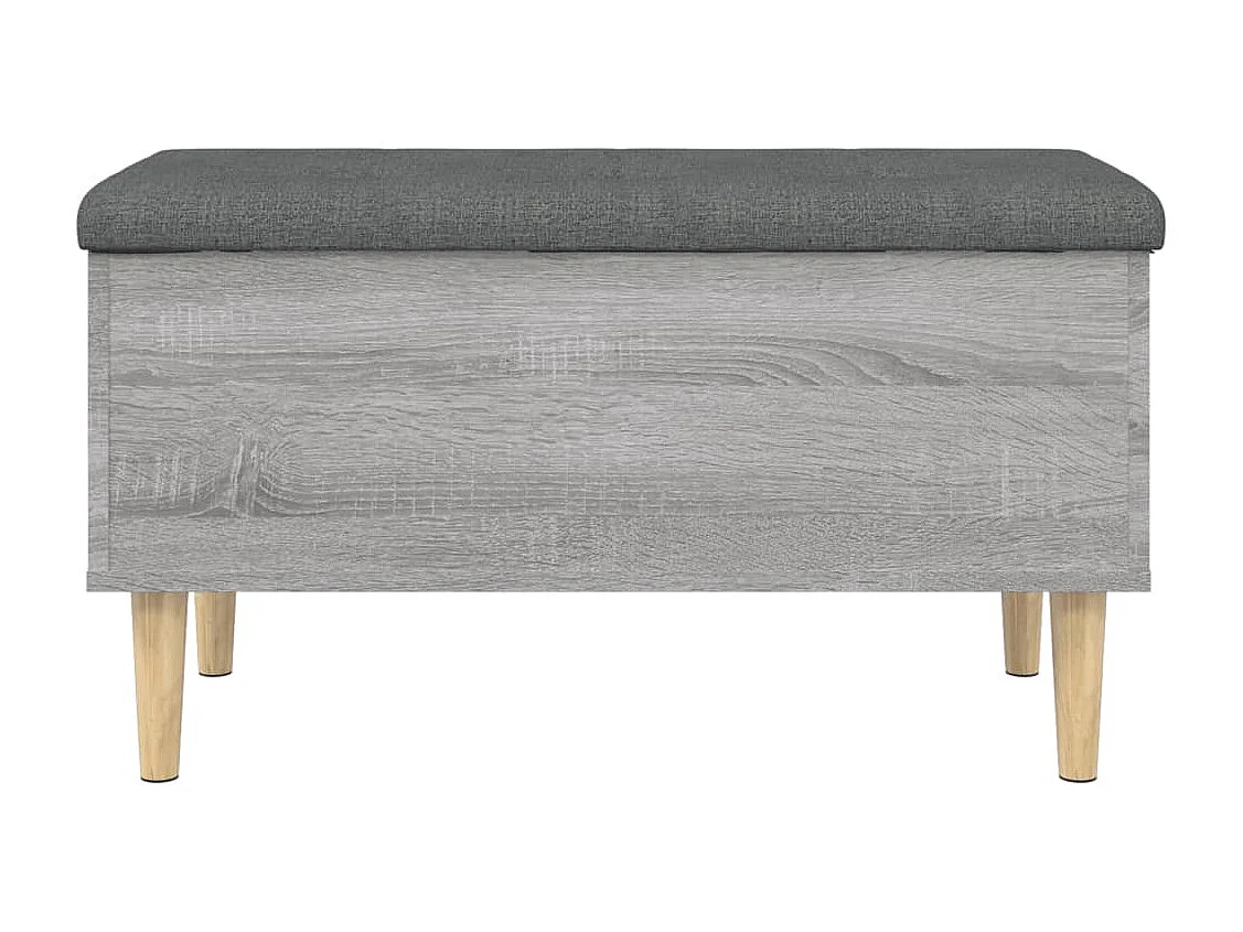Panca Portaoggetti Grigio Sonoma 82x42x46 cm Legno Multistrato