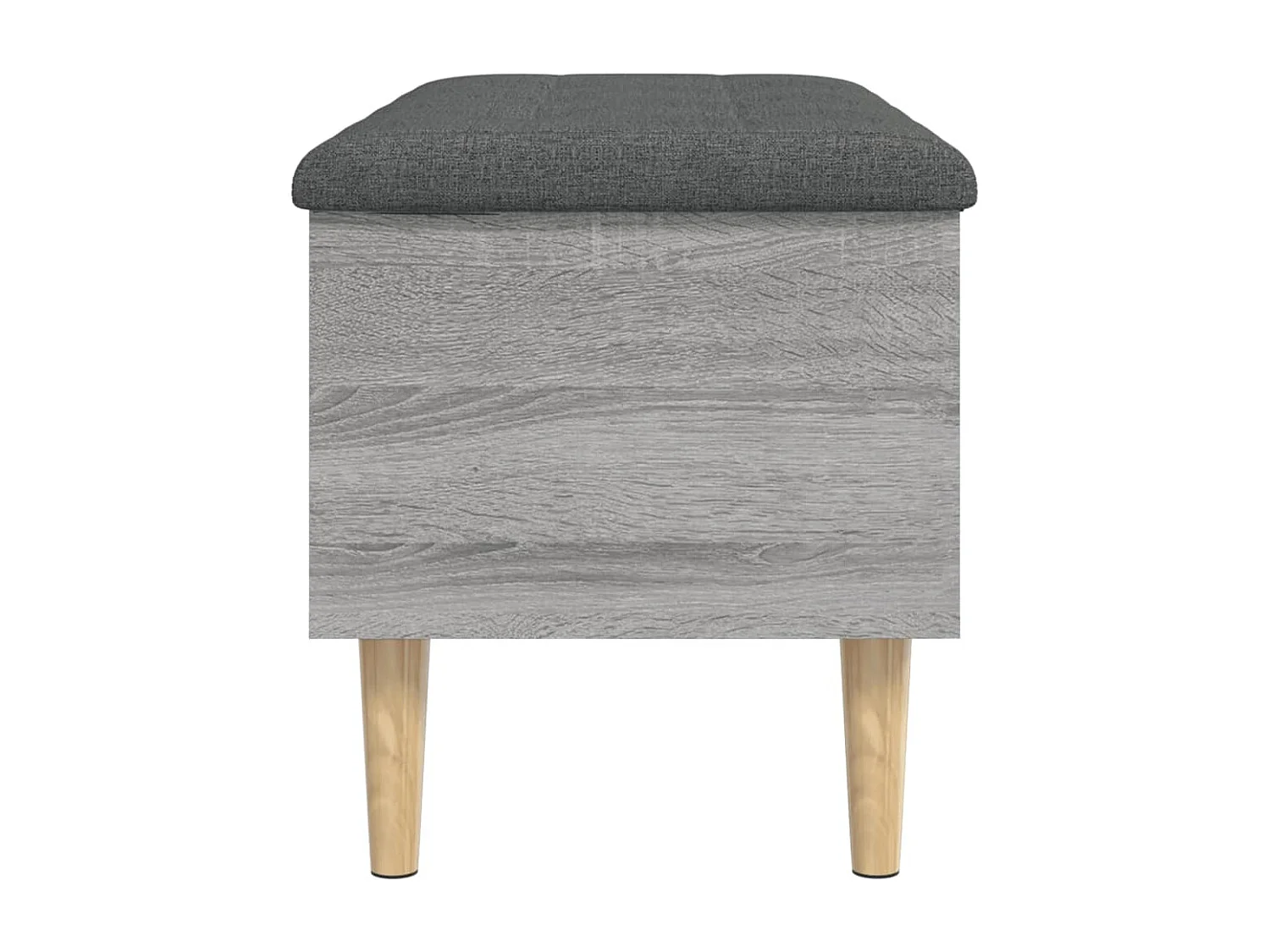 Banco de arrumação 82x42x46cm derivados madeira cinzento sonoma