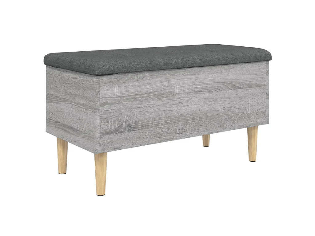 Banc de rangement sonoma gris 82x42x46 cm bois d'ingénierie