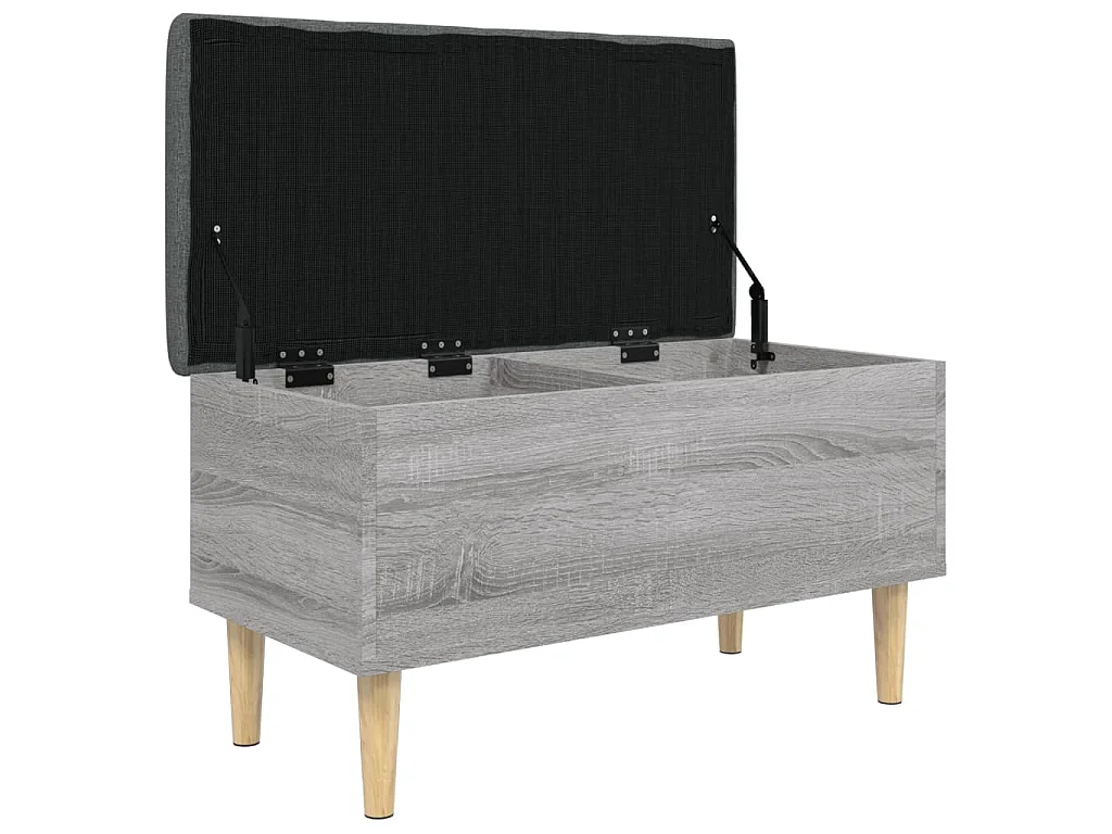 Banc de rangement sonoma gris 82x42x46 cm bois d'ingénierie