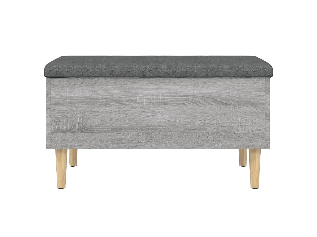 Banc de rangement sonoma gris 82x42x46 cm bois d'ingénierie