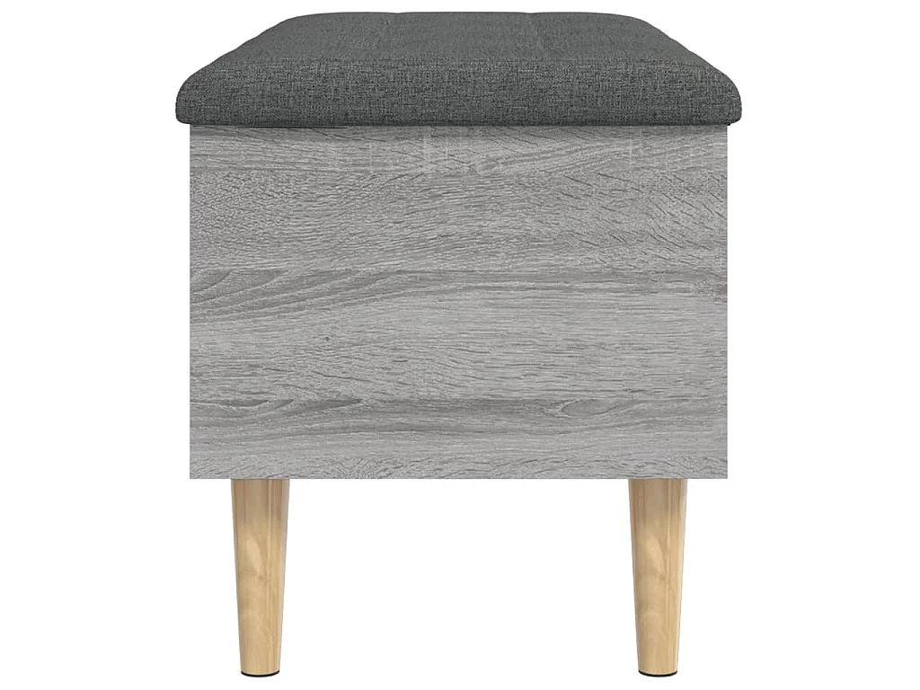 Banc de rangement sonoma gris 82x42x46 cm bois d'ingénierie