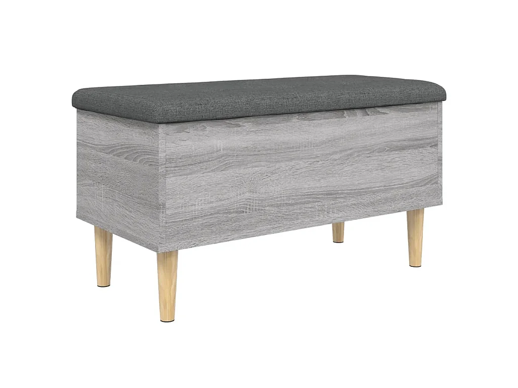 Banc de rangement sonoma gris 82x42x46 cm bois d'ingénierie