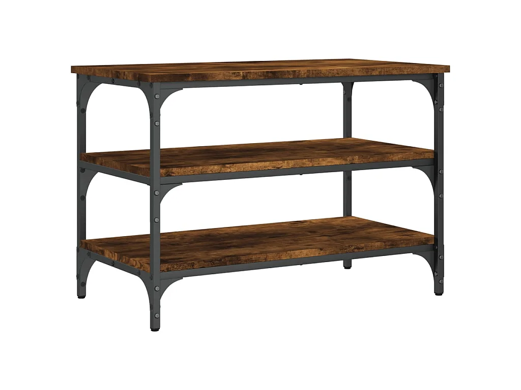 Schuhbank Räuchereiche 70x38,5x49 cm Holzwerkstoff