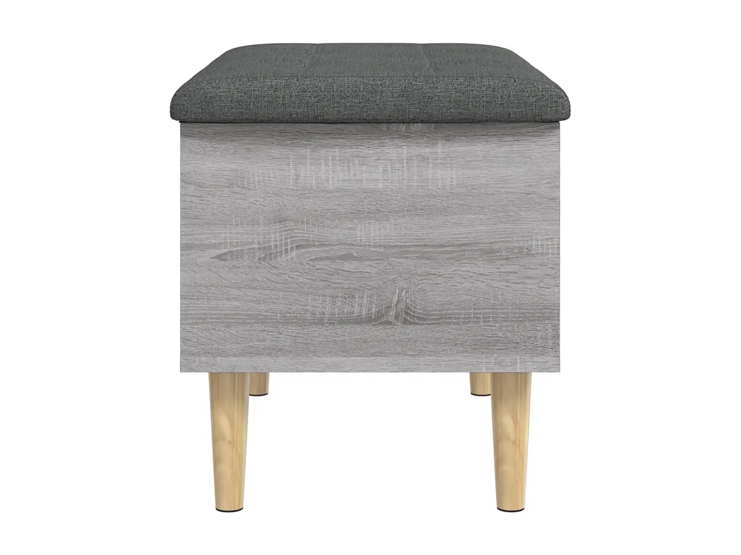 Banco con almacenaje madera ingeniería gris Sonoma 62x42x46 cm