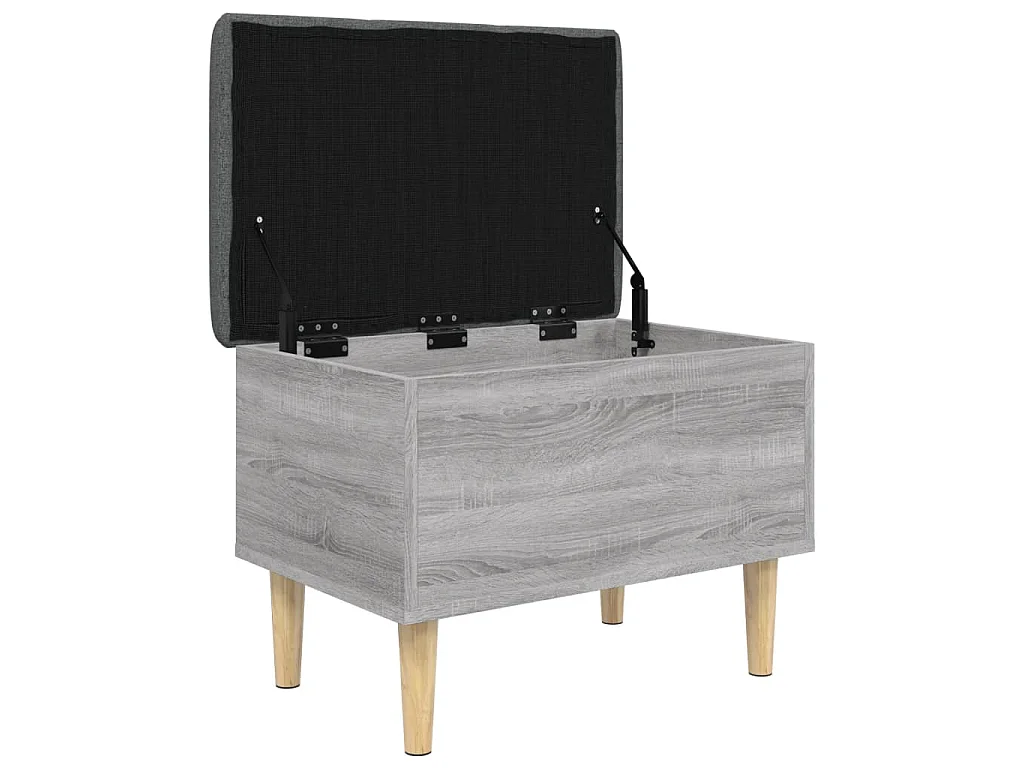 Banc de rangement sonoma gris 62x42x46 cm bois d'ingénierie