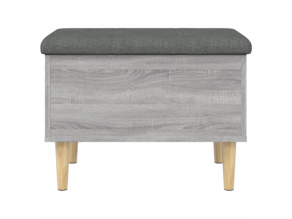Banc de rangement sonoma gris 62x42x46 cm bois d'ingénierie