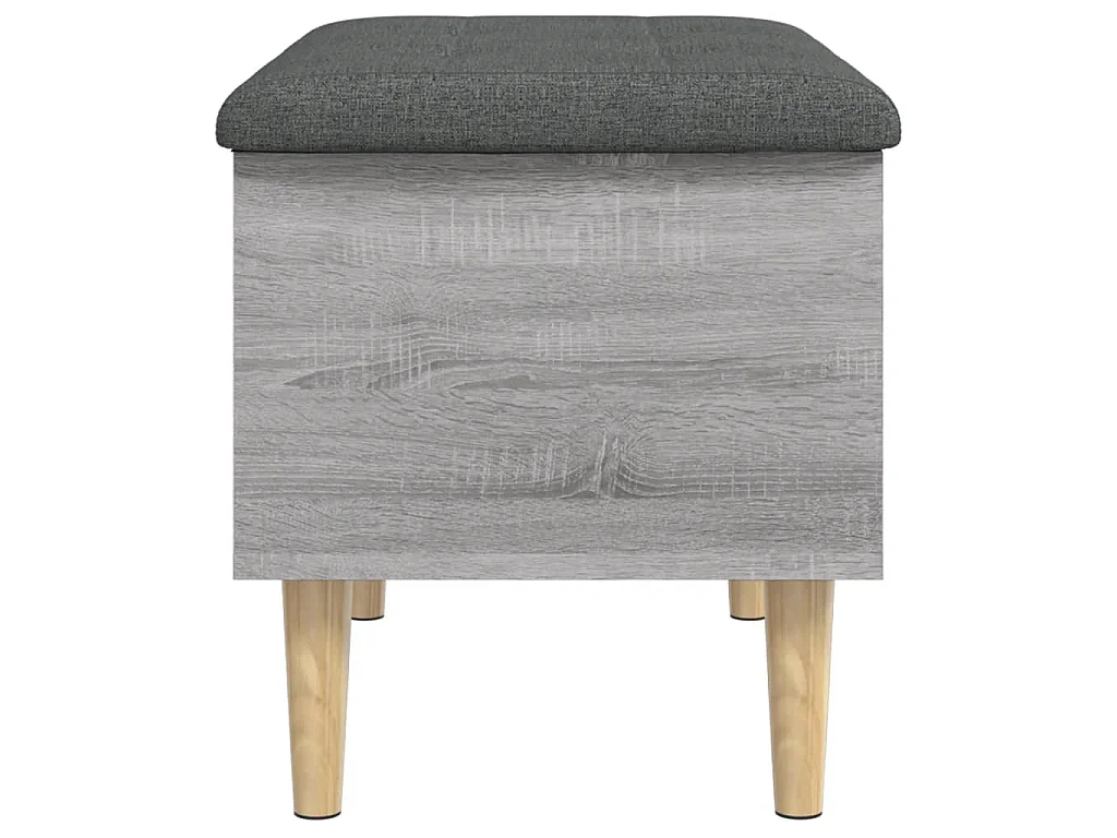 Banc de rangement sonoma gris 62x42x46 cm bois d'ingénierie