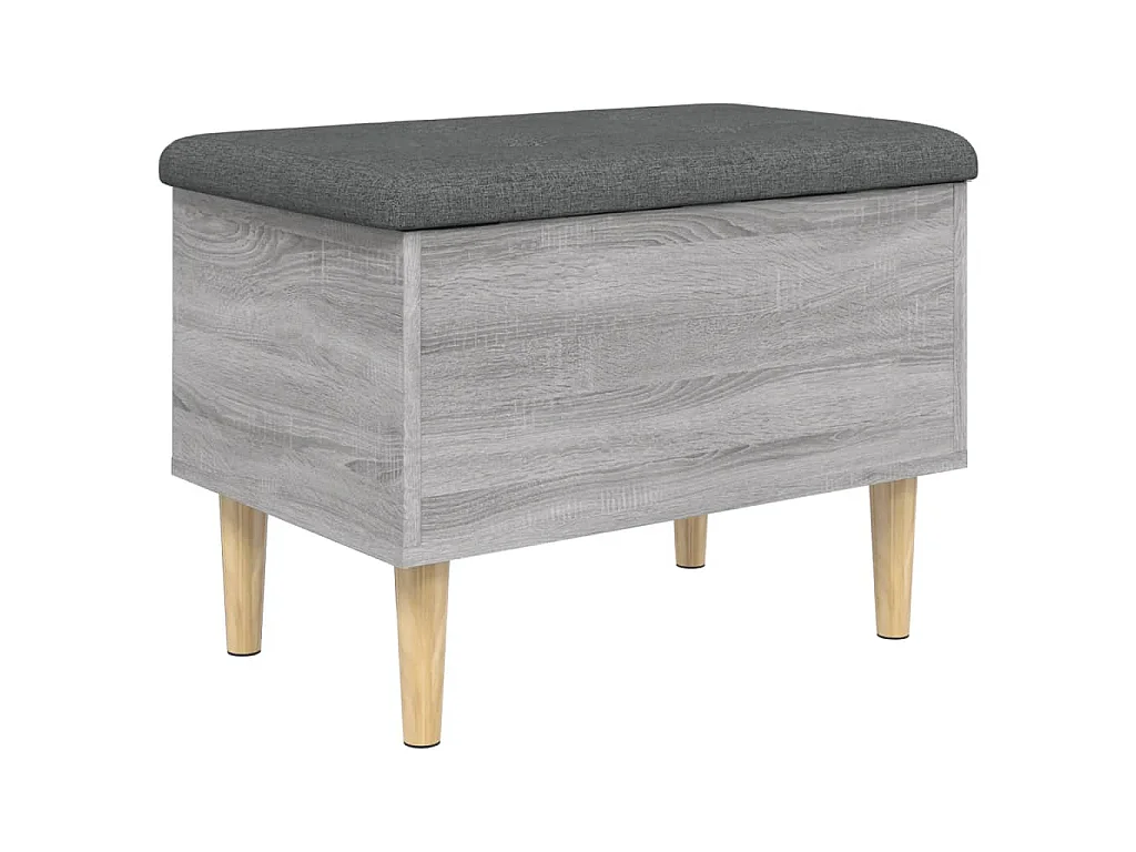 Banc de rangement sonoma gris 62x42x46 cm bois d'ingénierie