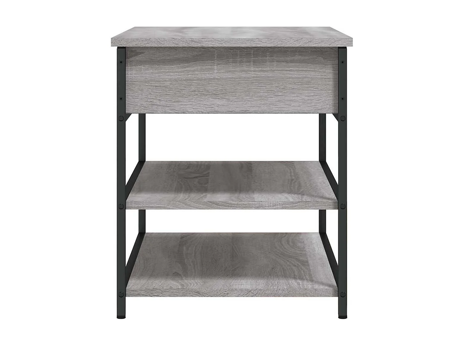 Schoenenbankje 70x42,5x50 cm bewerkt hout grijs sonoma eiken