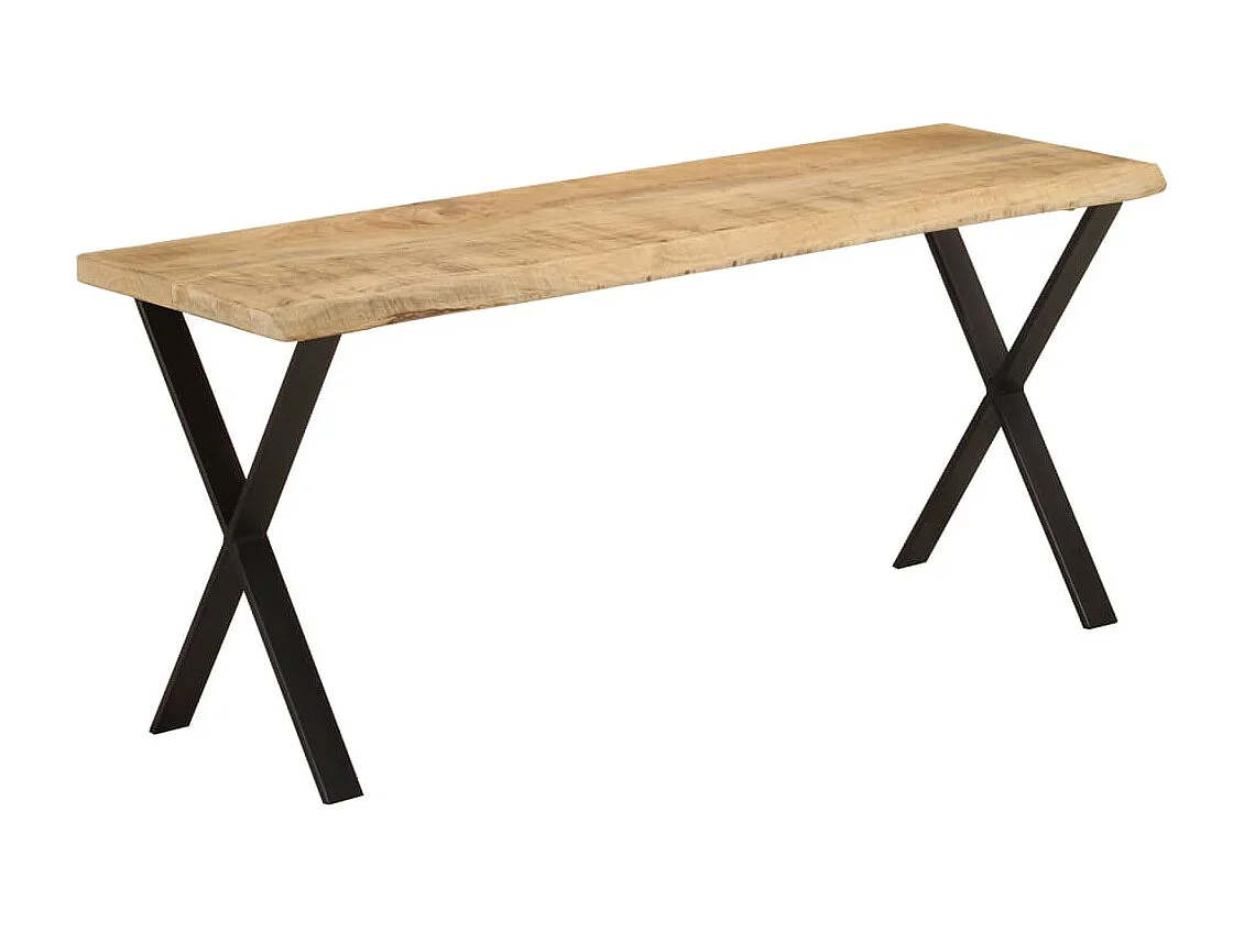 Bankje met natuurlijke rand 105 cm massief mangohout