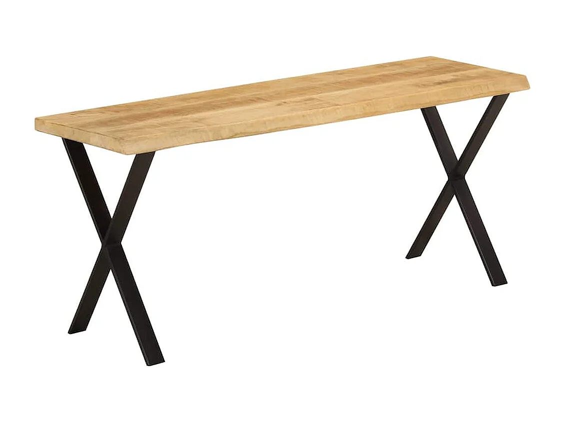 Bank Baumkante 105 cm Massivholz Mango