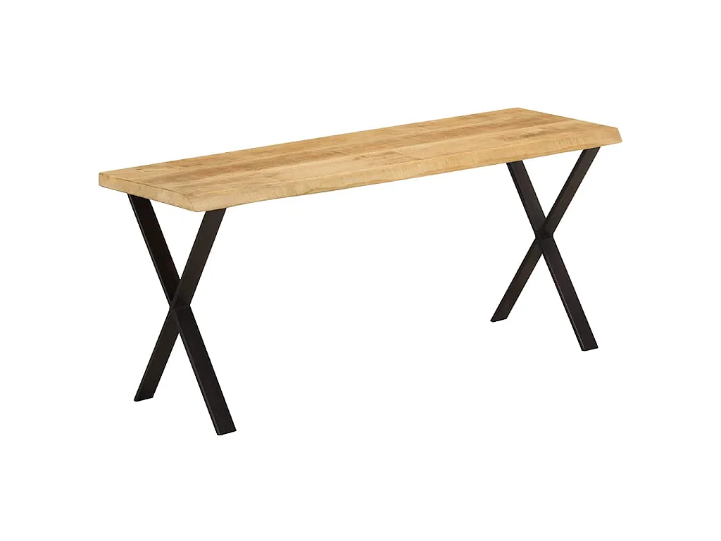 Banc avec bord vivant 105 cm bois de manguier massif