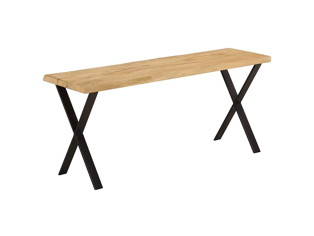 Banc avec bord vivant 105 cm bois de manguier massif