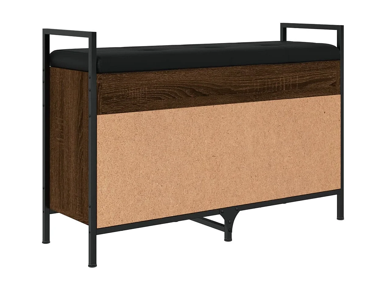 Banc à chaussures chêne marron 85,5x32x57,5cm bois d'ingénierie