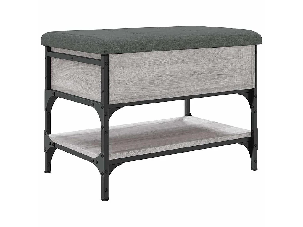 Schuhbank Grau Sonoma 62x42x45 cm Holzwerkstoff