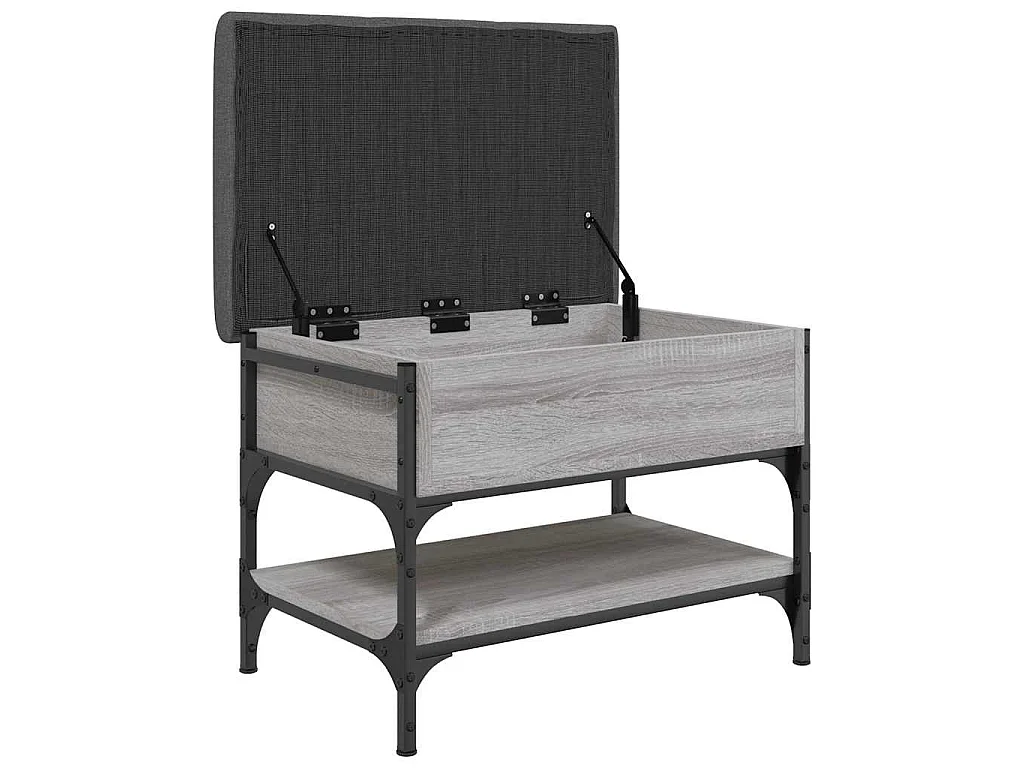 Banc à chaussures sonoma gris 62x42x45 cm bois d'ingénierie