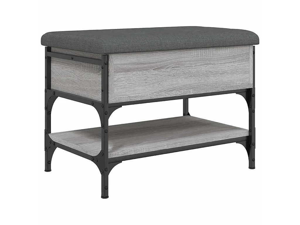 Banc à chaussures sonoma gris 62x42x45 cm bois d'ingénierie