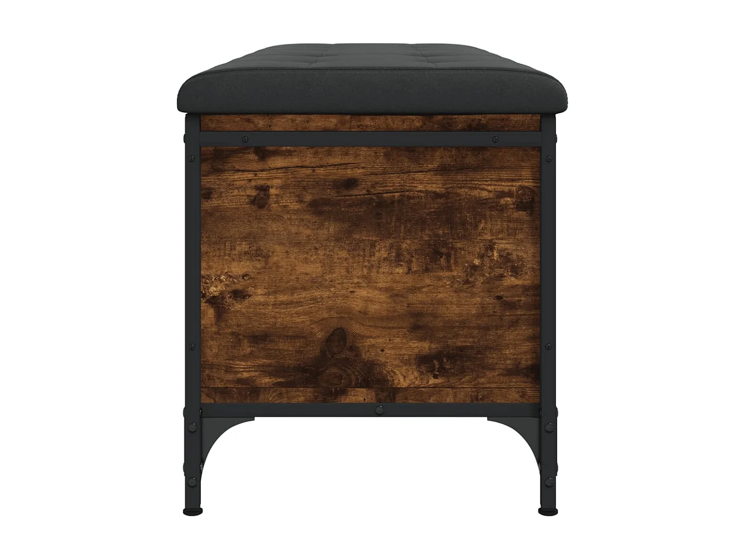 Banc de rangement chêne fumé 102x42x45 cm bois d'ingénierie