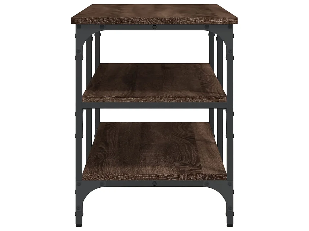 Panca Porta Scarpe Rovere Marrone 100x38,5x49 Legno Multistrato