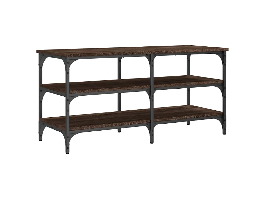Panca Porta Scarpe Rovere Marrone 100x38,5x49 Legno Multistrato