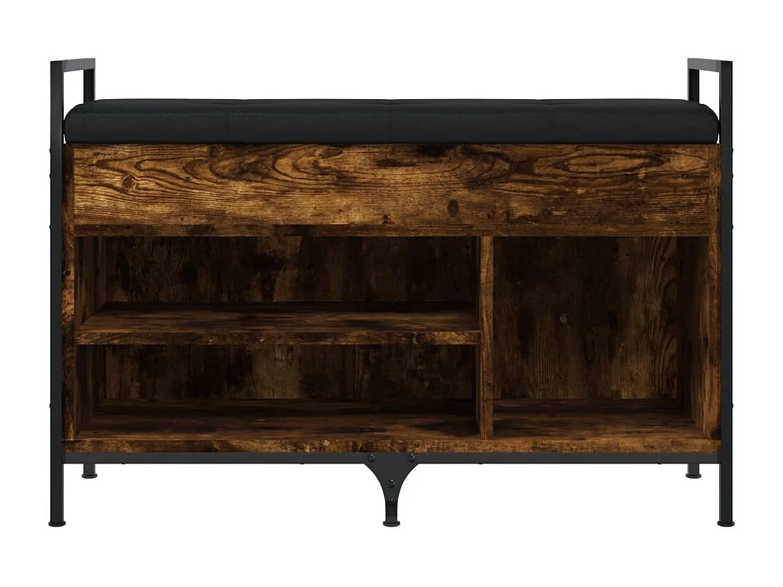 Schoenenbank 85,5x32x57,5 cm bewerkt hout gerookt eikenkleurig